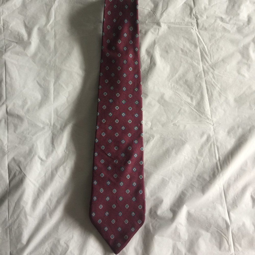 Men's John Weitz Maroon Tie Geometric